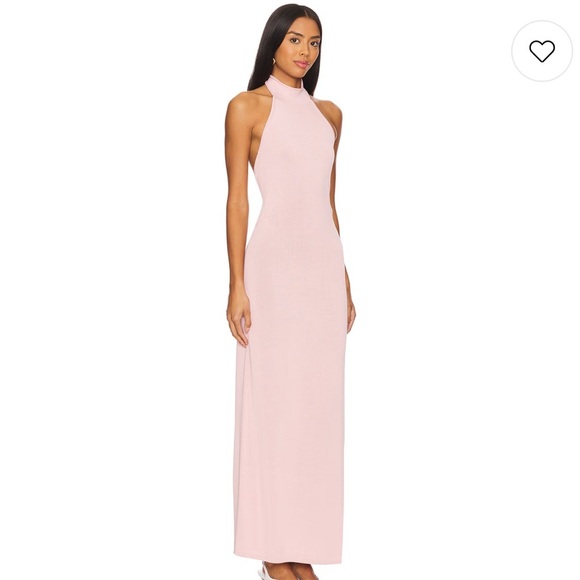 Camila Coelho Justine Halter Maxi Dress in Light Pink - Picture 2 of 9